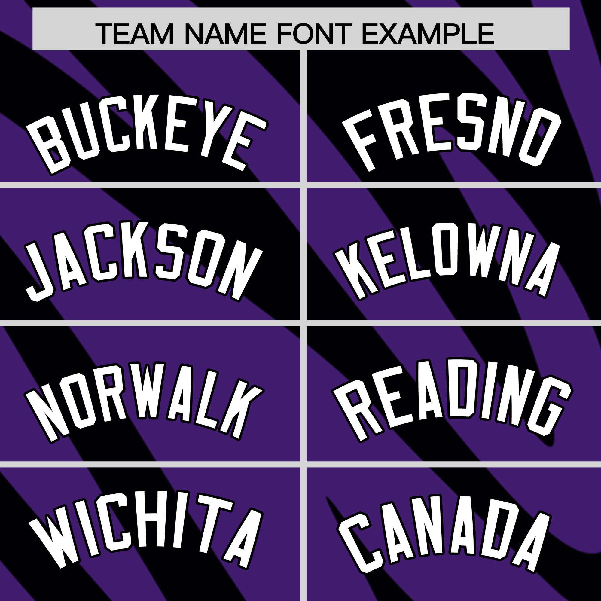 Custom Purple Black Tiger Stripe Gradient Animal Print Personalized Team Shirt Baseball Jersey