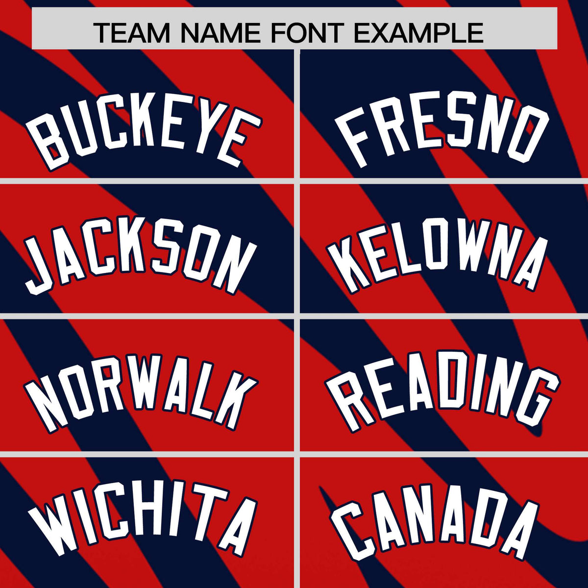 Custom Red Navy Tiger Stripe Gradient Animal Print Personalized Team Shirt Baseball Jersey