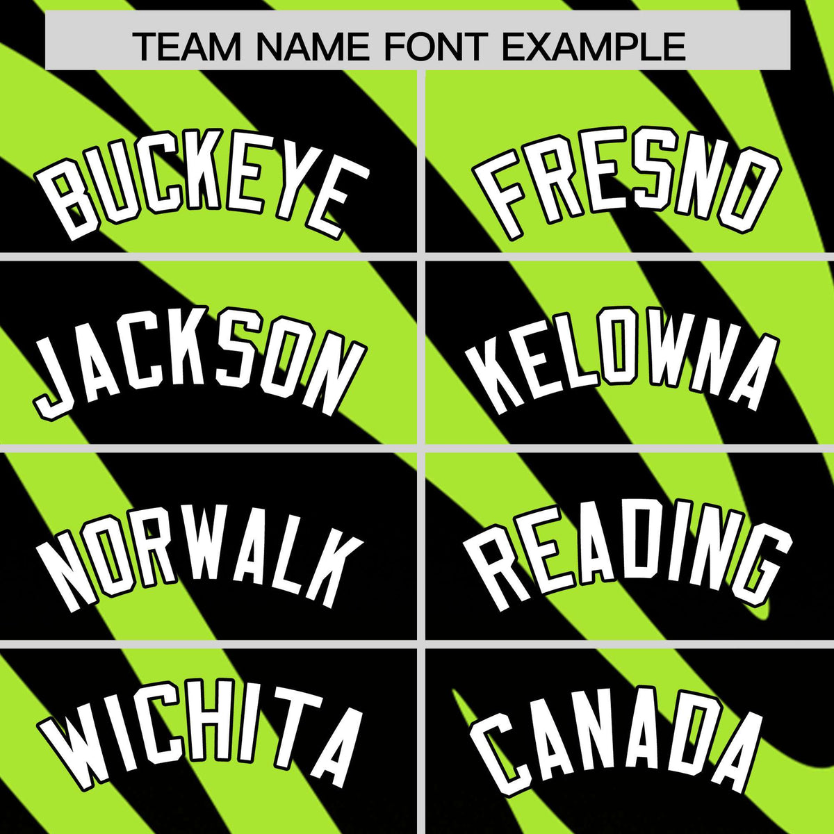 Custom Neon Green Black Tiger Stripe Gradient Animal Print Personalized Team Shirt Baseball Jersey