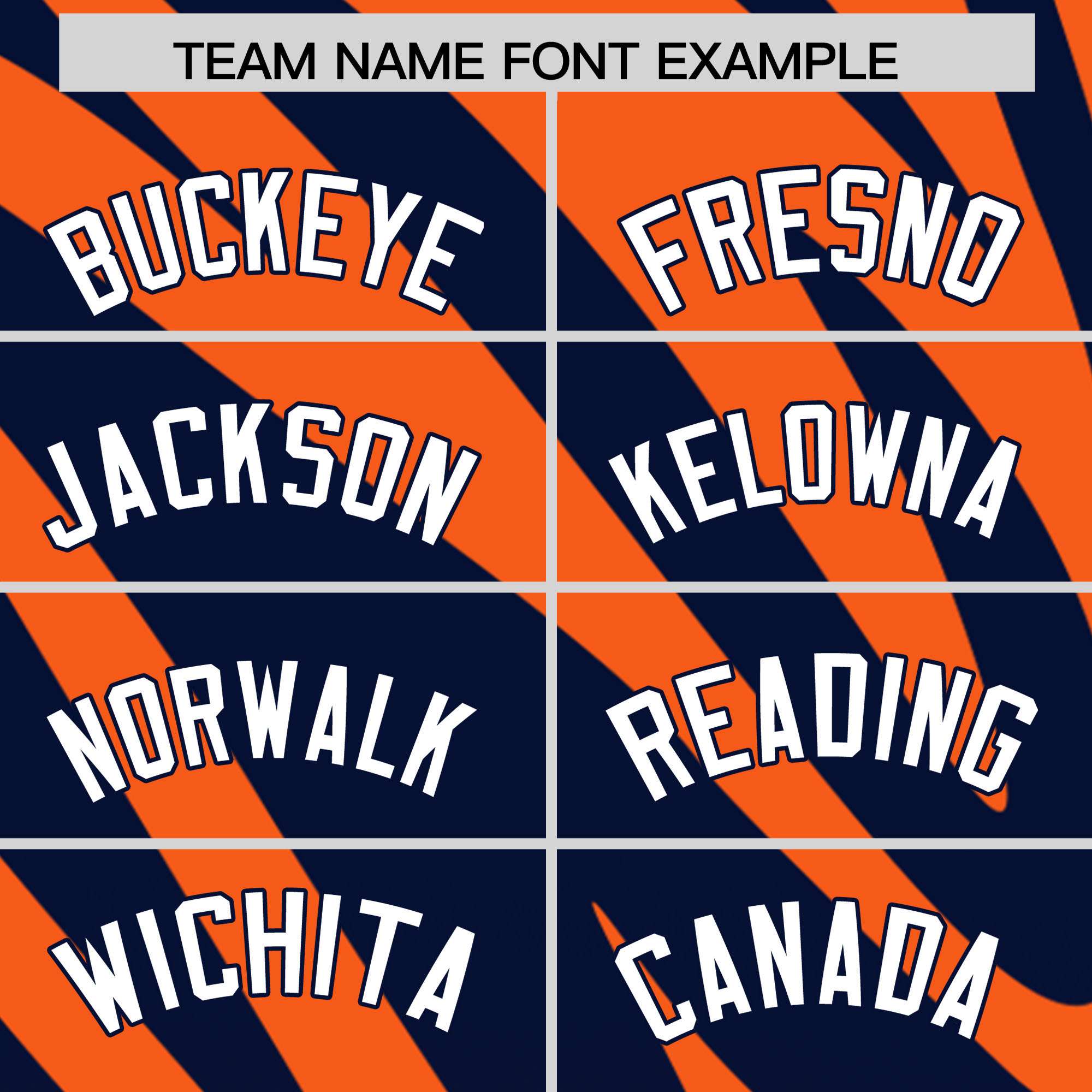 Custom Navy Orange Tiger Stripe Gradient Animal Print Personalized Team Shirt Baseball Jersey