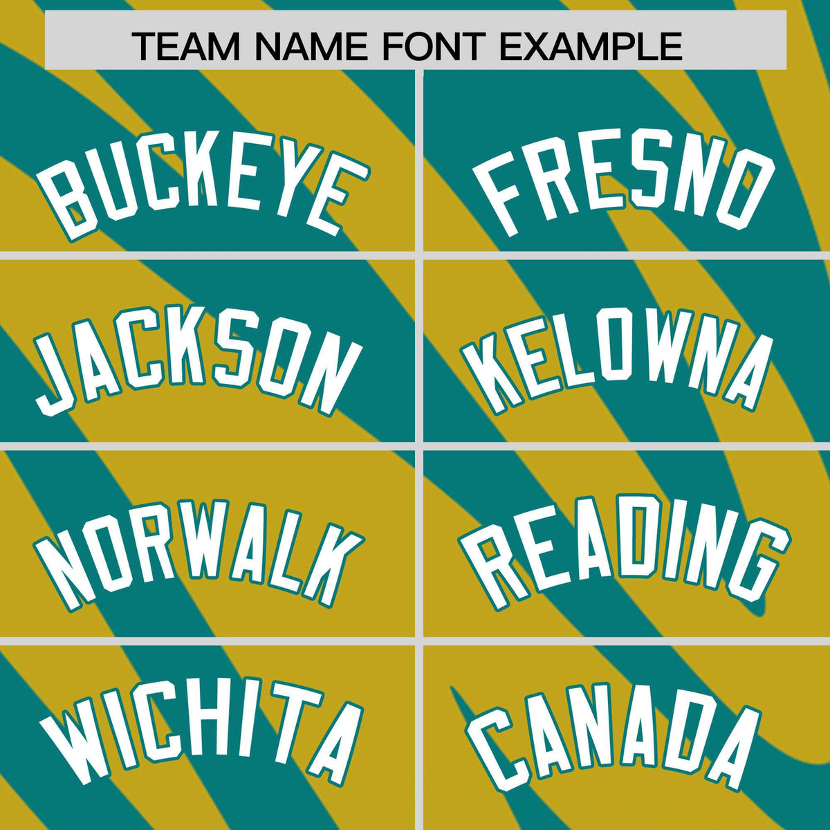 Custom Aqua Old Gold Tiger Stripe Gradient Animal Print Personalized Team Shirt Baseball Jersey