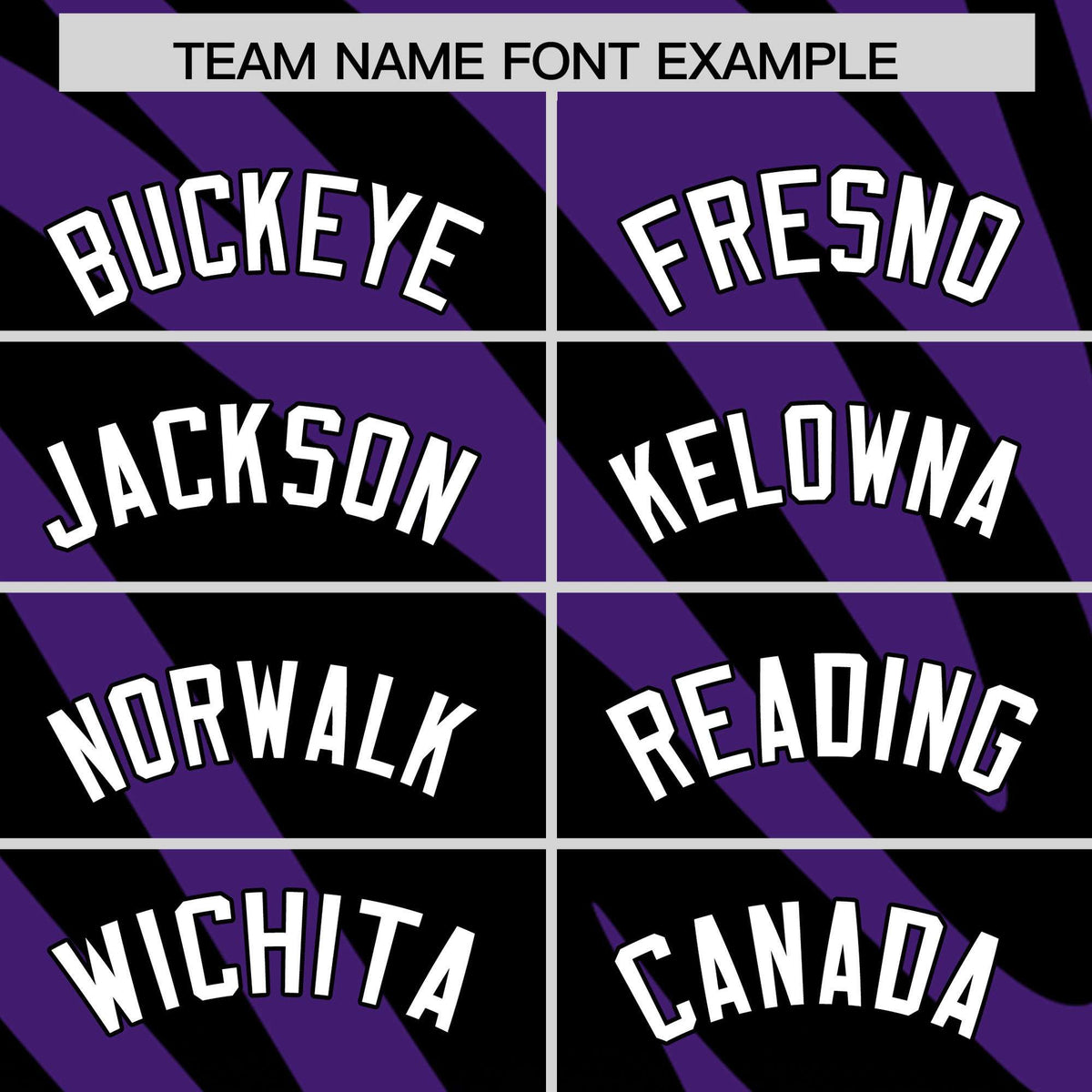 Custom Black Purple Tiger Stripe Gradient Animal Print Personalized Team Shirt Baseball Jersey