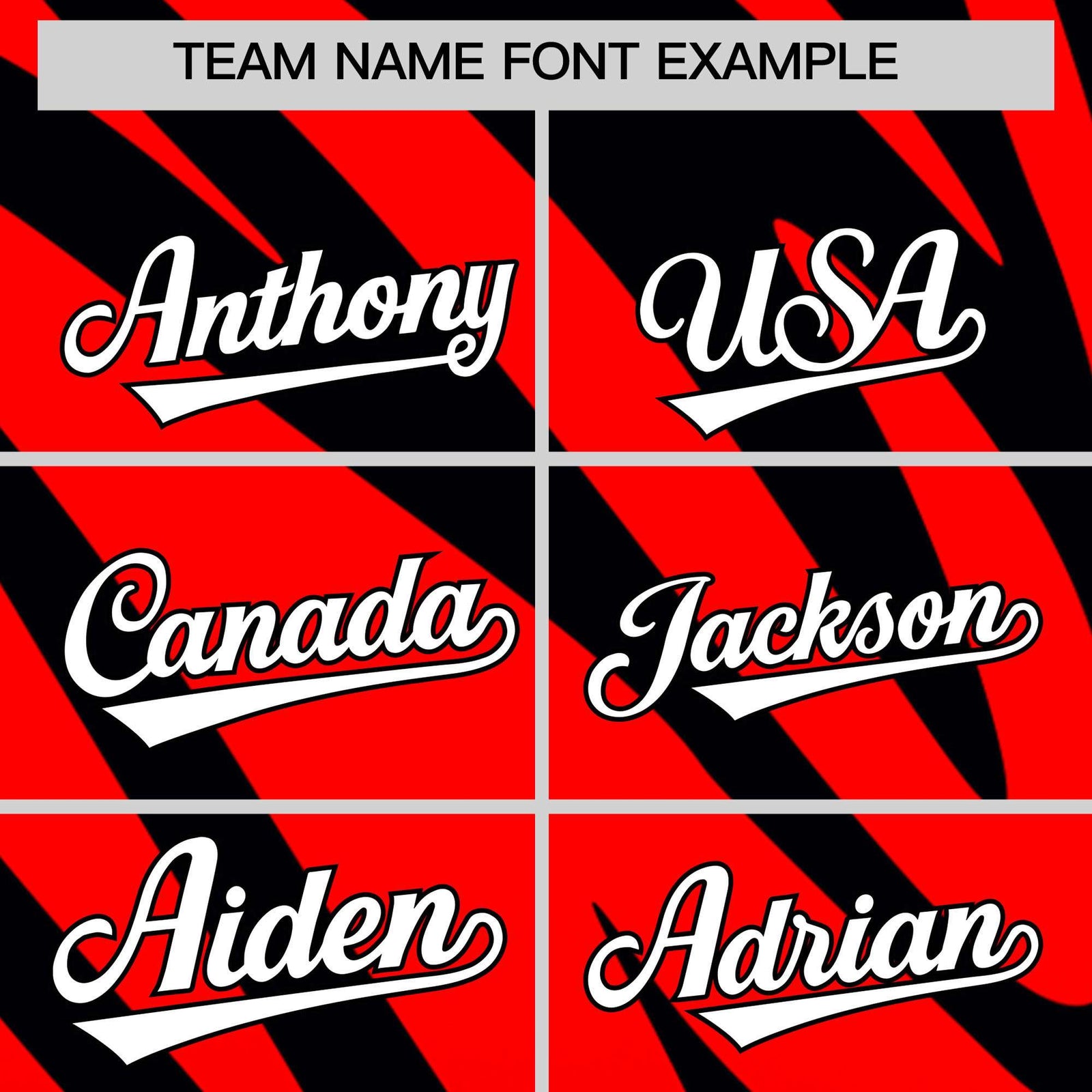 Custom Red Black Tiger Stripe Gradient Animal Print Personalized Team Shirt Baseball Jersey