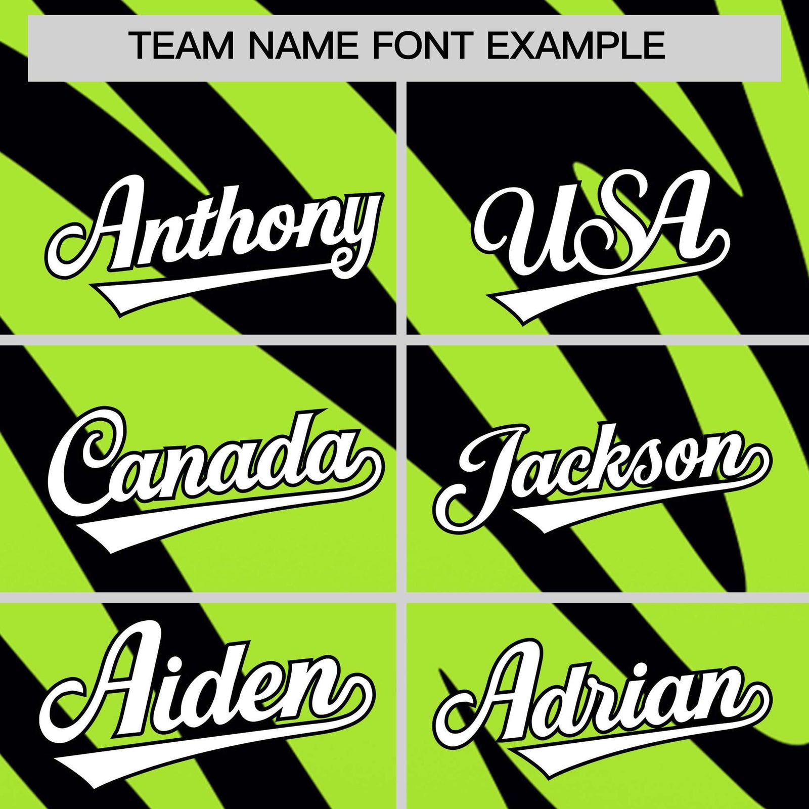 Custom Neon Green Black Tiger Stripe Gradient Animal Print Personalized Team Shirt Baseball Jersey