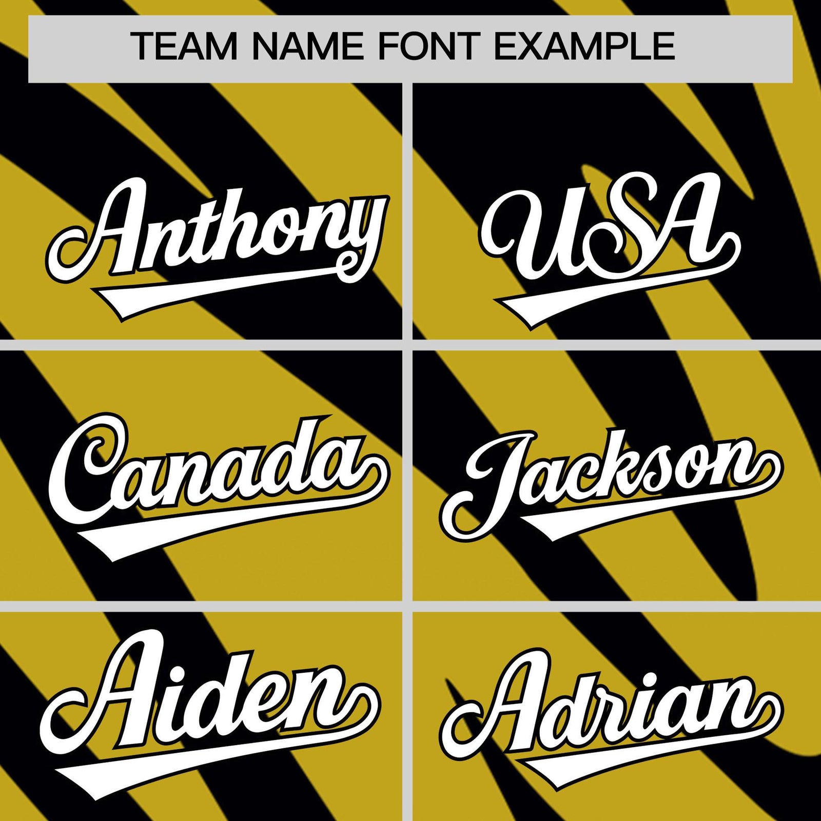 Custom Old Gold Black Tiger Stripe Gradient Animal Print Personalized Team Shirt Baseball Jersey