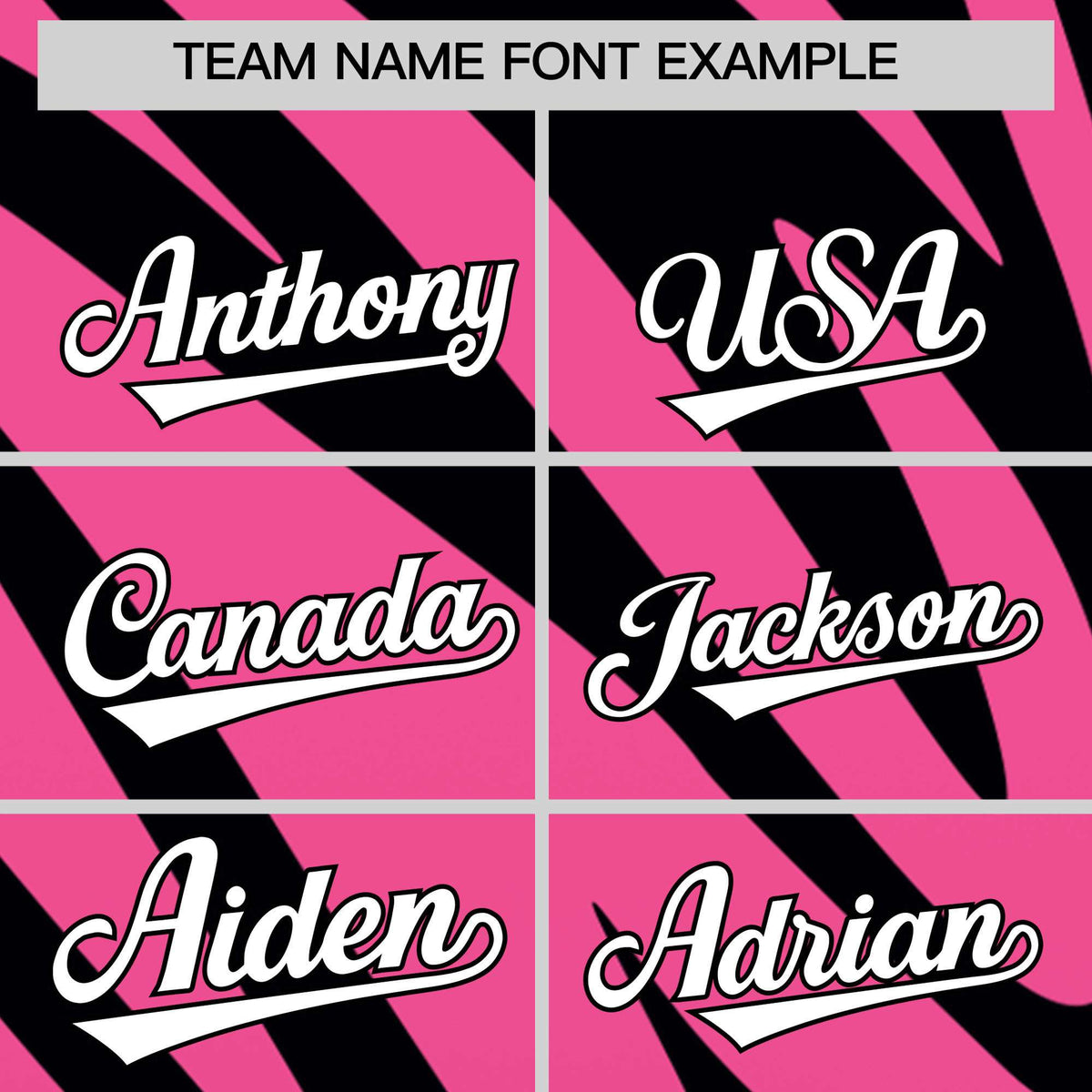 Custom Pink Black Tiger Stripe Gradient Animal Print Personalized Team Shirt Baseball Jersey