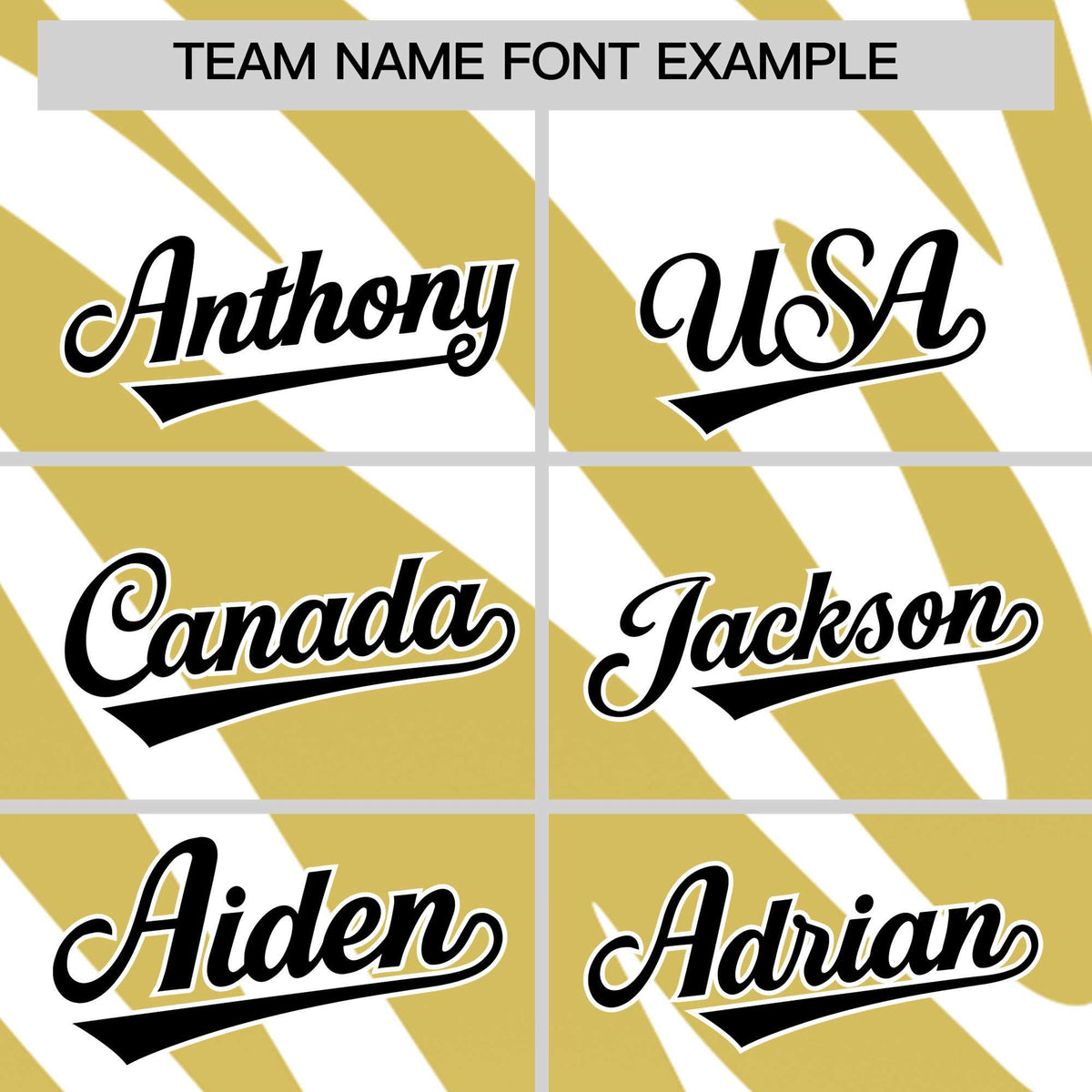 Custom Old Gold White Tiger Stripe Gradient Animal Print Personalized Team Shirt Baseball Jersey