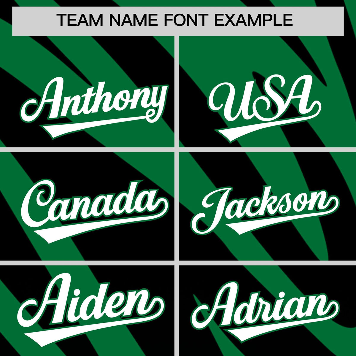 Custom Kelly Green Black Tiger Stripe Gradient Animal Print Personalized Team Shirt Baseball Jersey