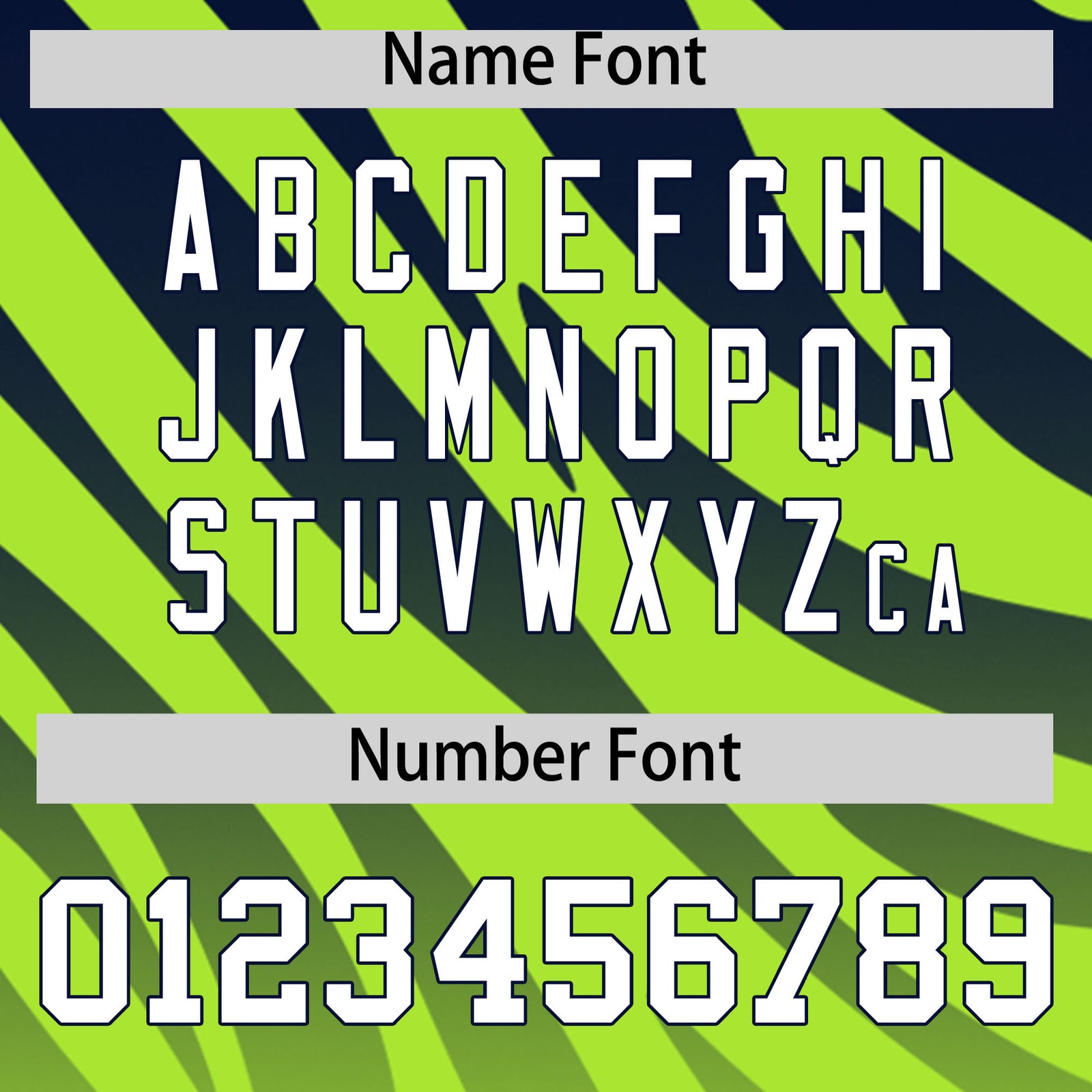 Custom Neon Green Navy Tiger Stripe Gradient Animal Print Personalized Team Shirt Baseball Jersey