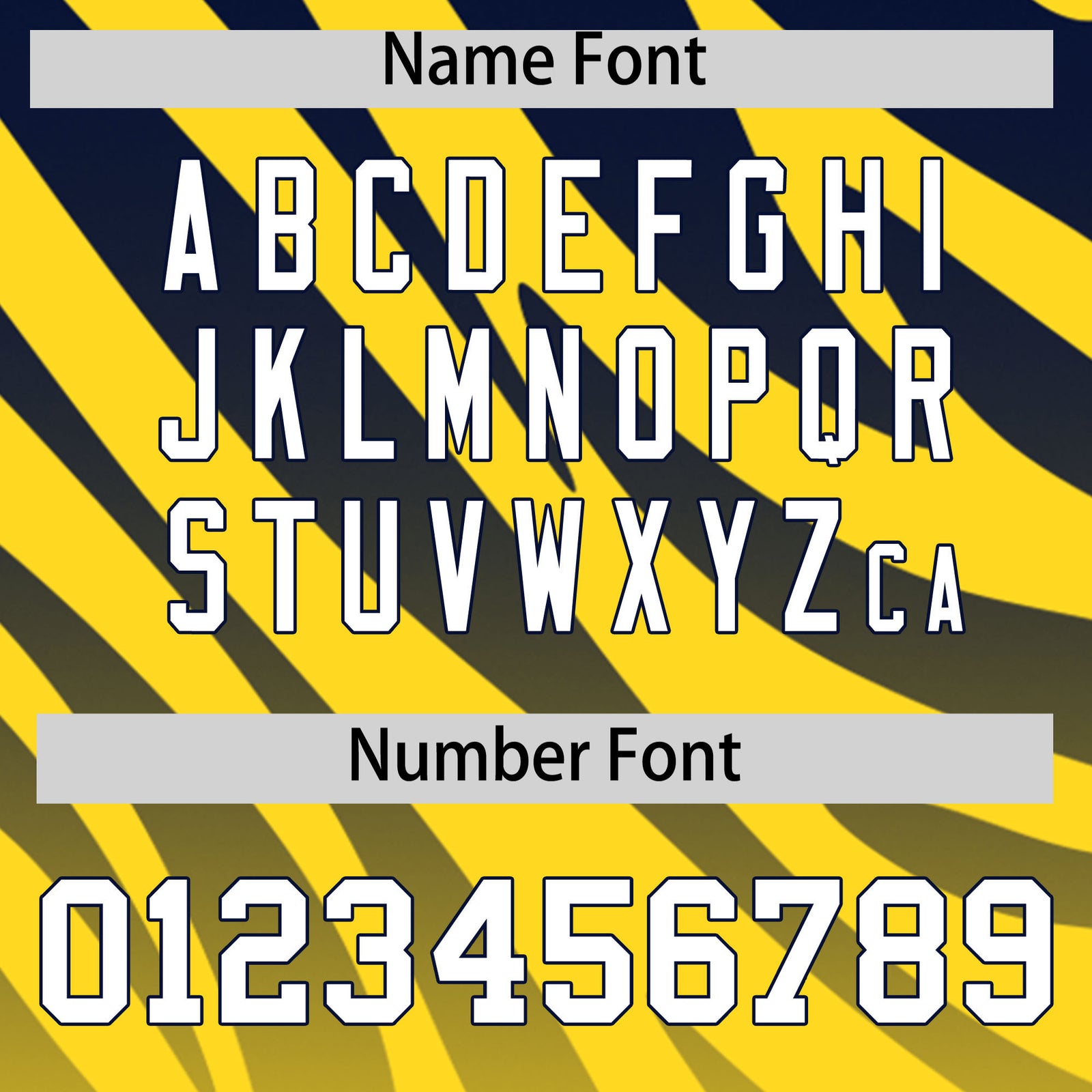 Custom Gold Navy Tiger Stripe Gradient Animal Print Personalized Team Shirt Baseball Jersey