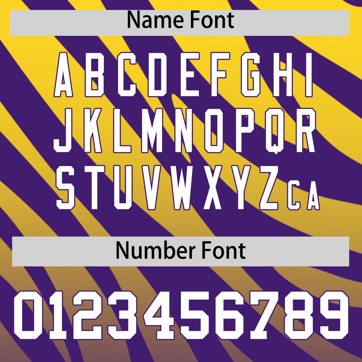 Custom Purple Gold Tiger Stripe Gradient Animal Print Personalized Team Shirt Baseball Jersey