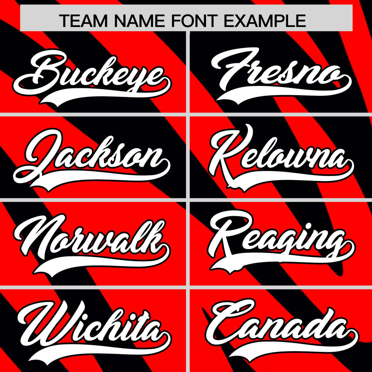 Custom Red Black Tiger Stripe Gradient Animal Print Personalized Team Shirt Baseball Jersey