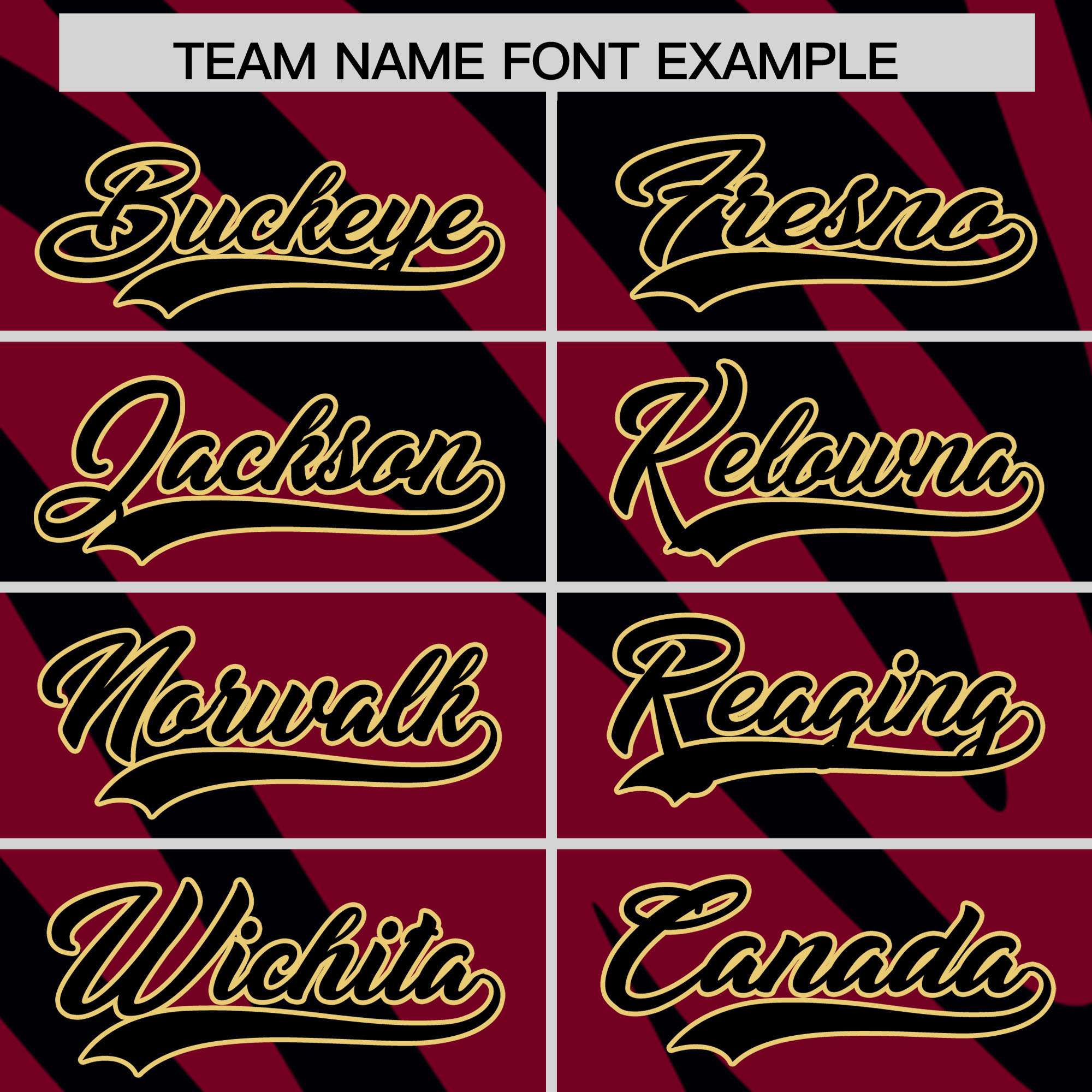 Custom Crimson Black Tiger Stripe Gradient Animal Print Personalized Team Shirt Baseball Jersey