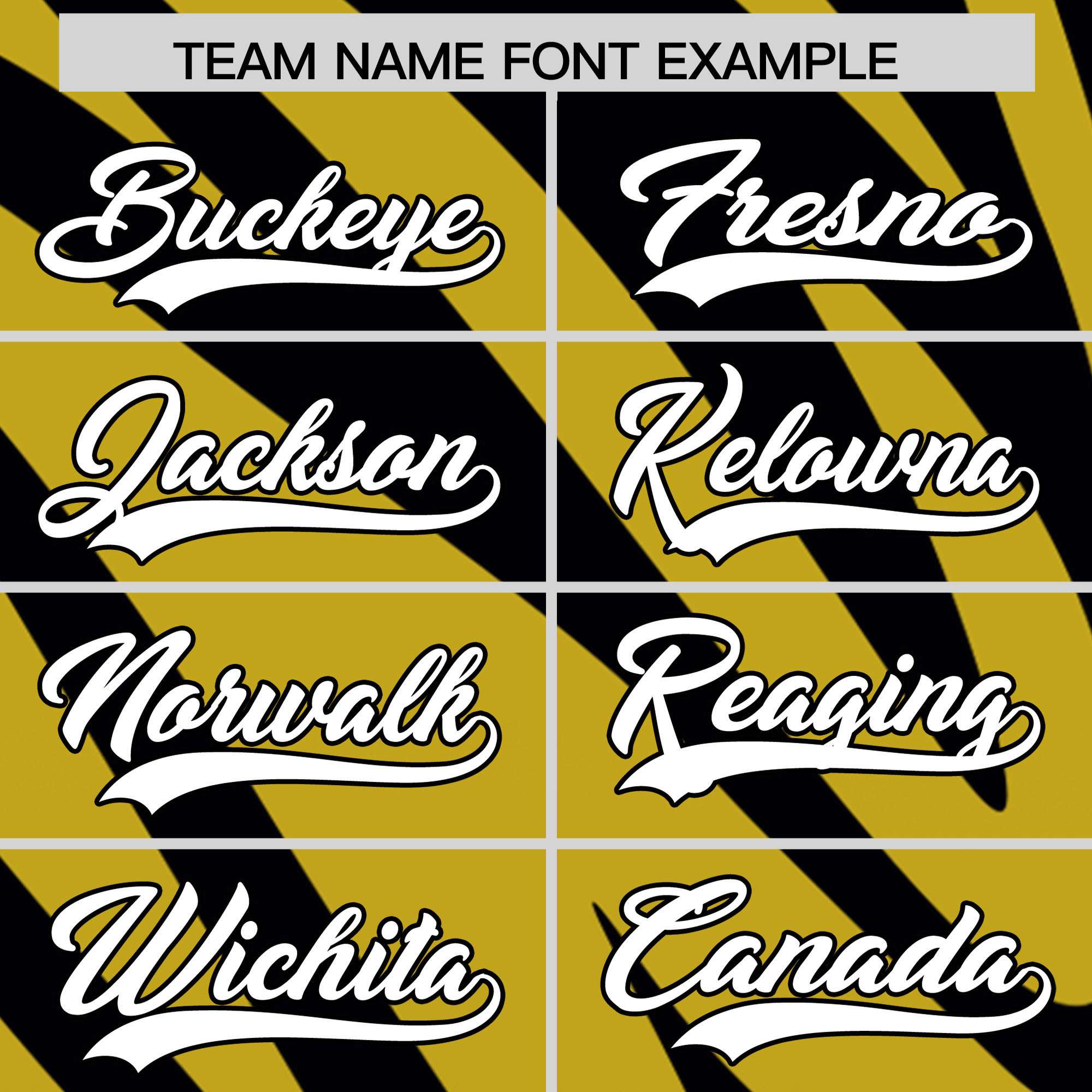 Custom Old Gold Black Tiger Stripe Gradient Animal Print Personalized Team Shirt Baseball Jersey