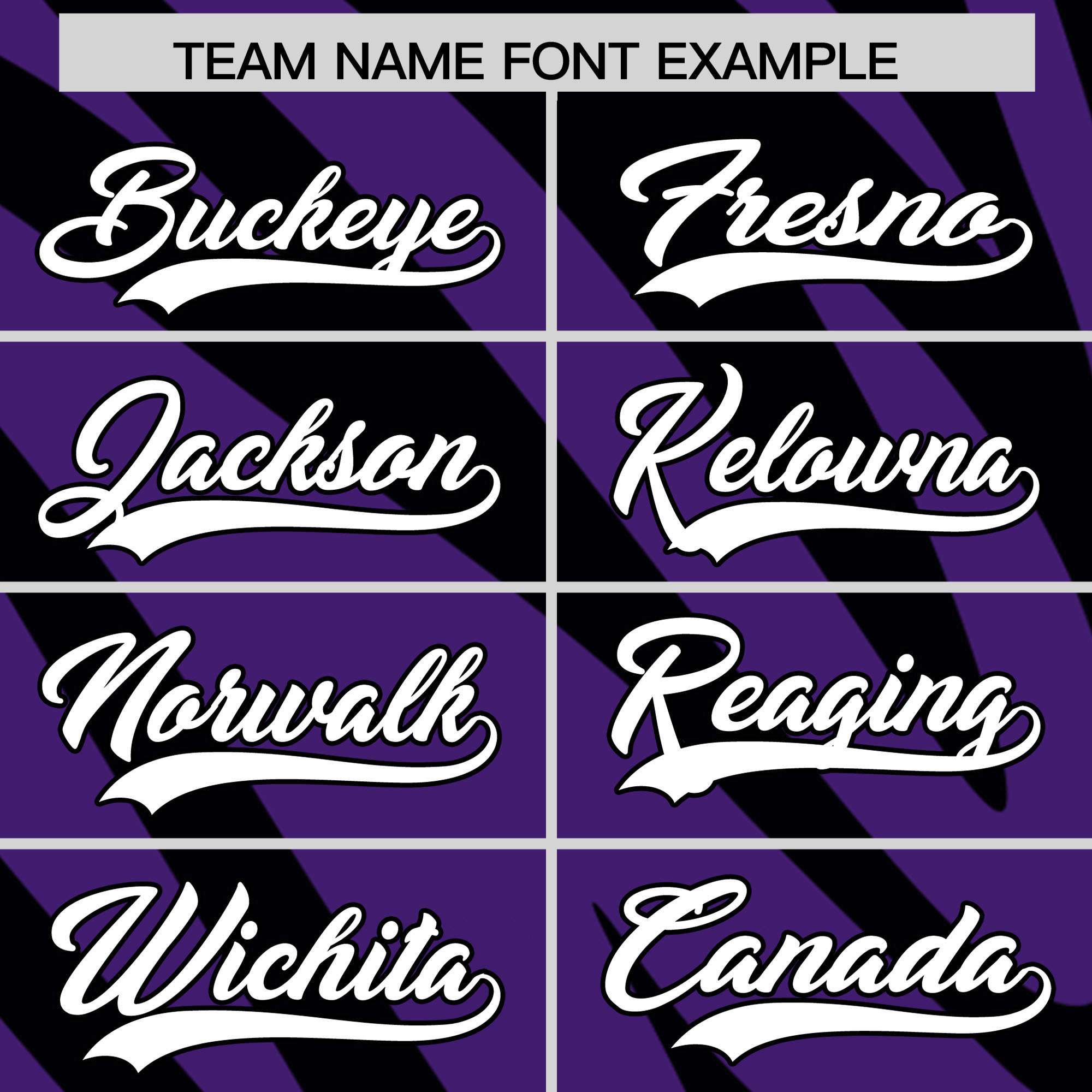 Custom Purple Black Tiger Stripe Gradient Animal Print Personalized Team Shirt Baseball Jersey