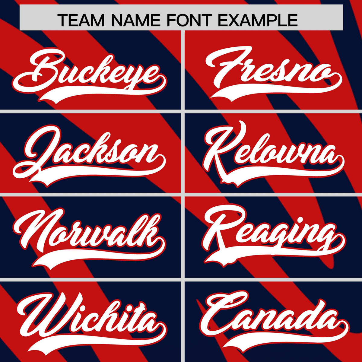 Custom Navy Red Tiger Stripe Gradient Animal Print Personalized Team Shirt Baseball Jersey