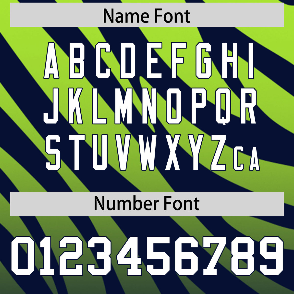 Custom Navy Neon Green Tiger Stripe Gradient Animal Print Personalized Team Shirt Baseball Jersey