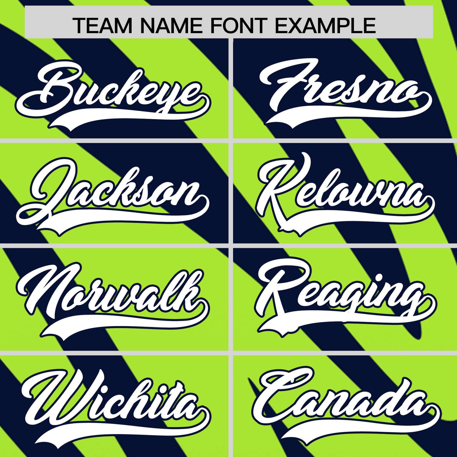 Custom Navy Neon Green Tiger Stripe Gradient Animal Print Personalized Team Shirt Baseball Jersey