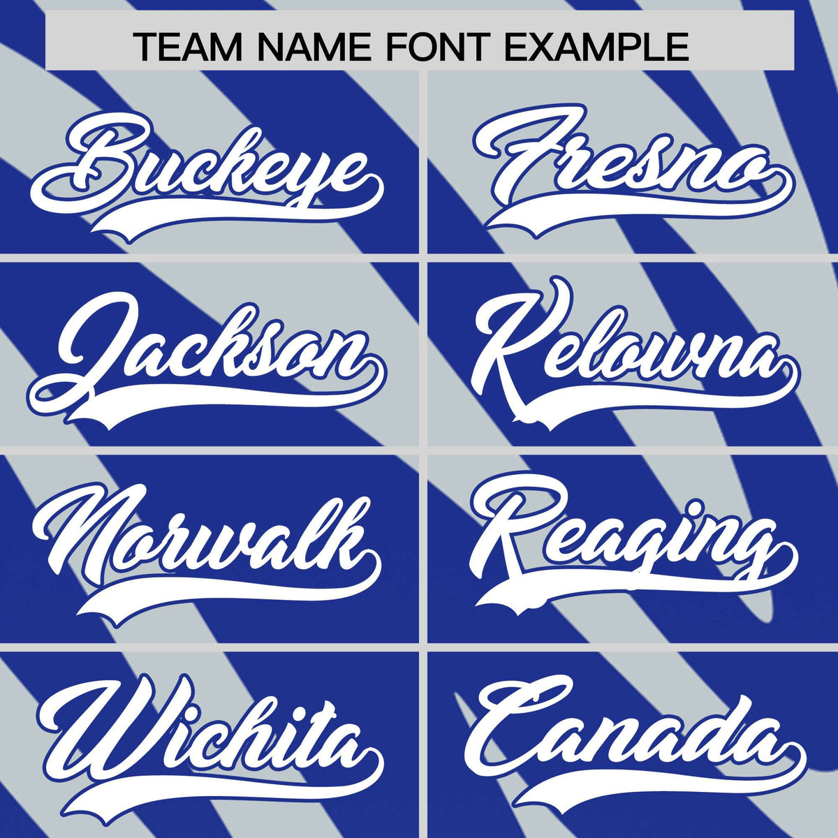 Custom Royal Silver Tiger Stripe Gradient Animal Print Personalized Team Shirt Baseball Jersey