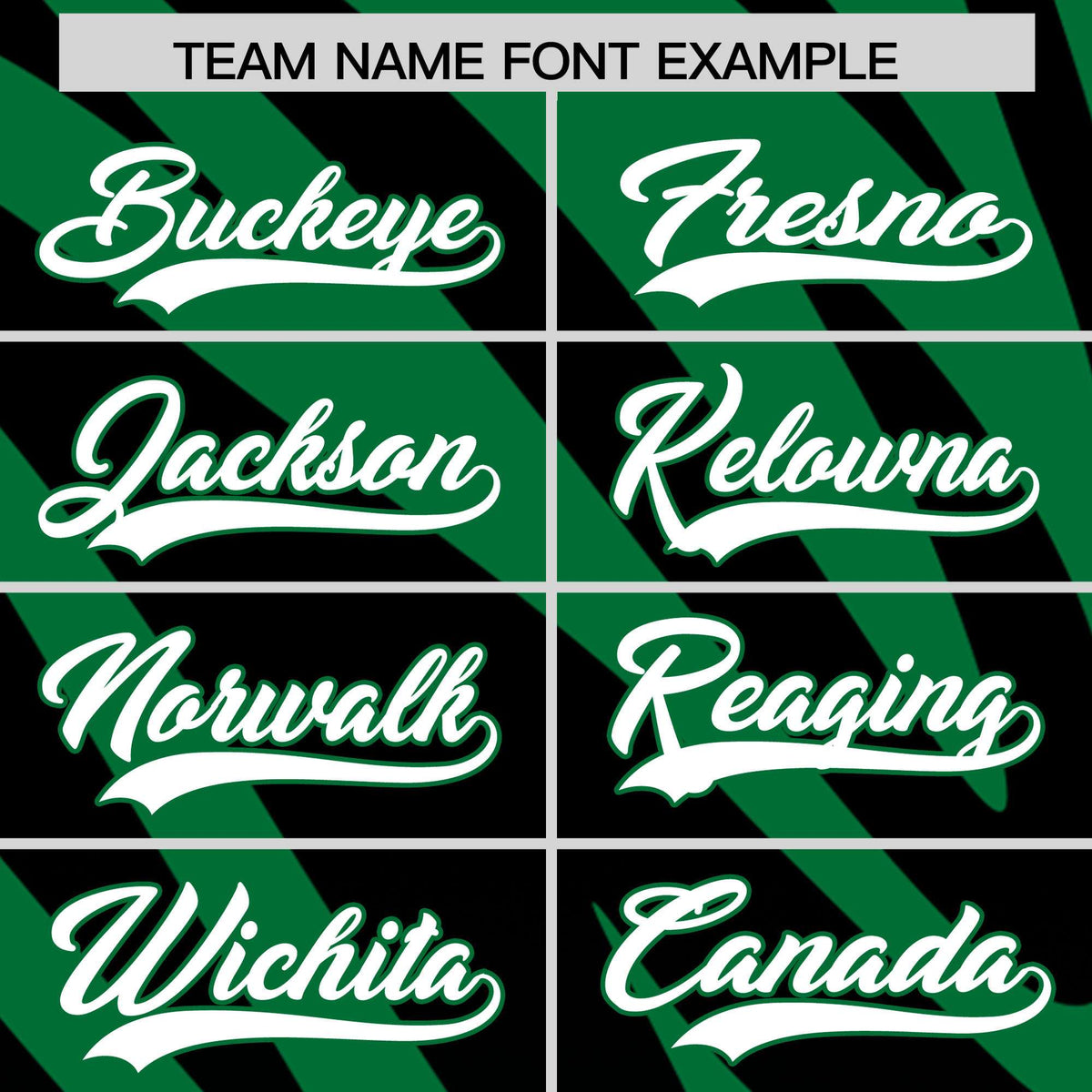 Custom Kelly Green Black Tiger Stripe Gradient Animal Print Personalized Team Shirt Baseball Jersey