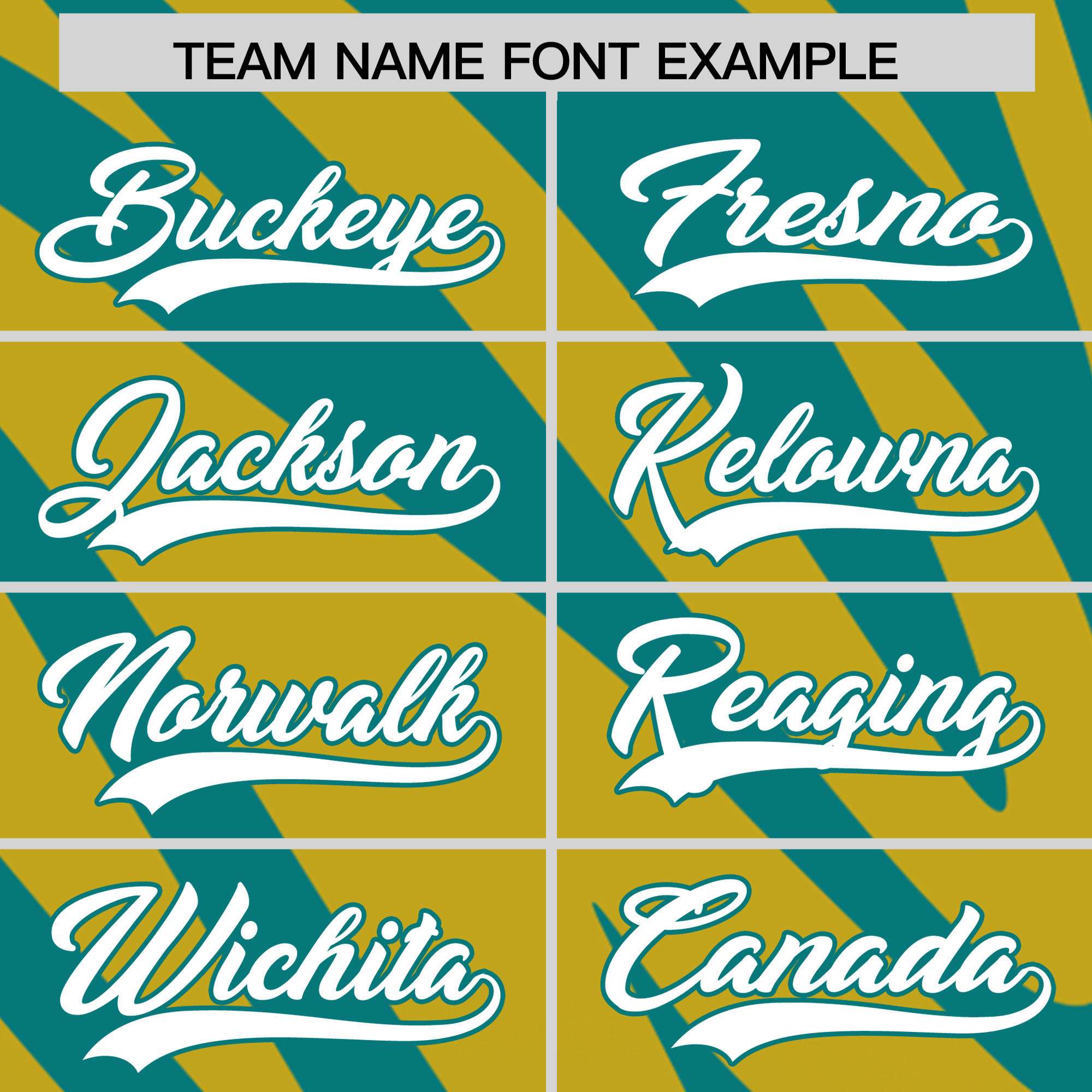 Custom Aqua Old Gold Tiger Stripe Gradient Animal Print Personalized Team Shirt Baseball Jersey