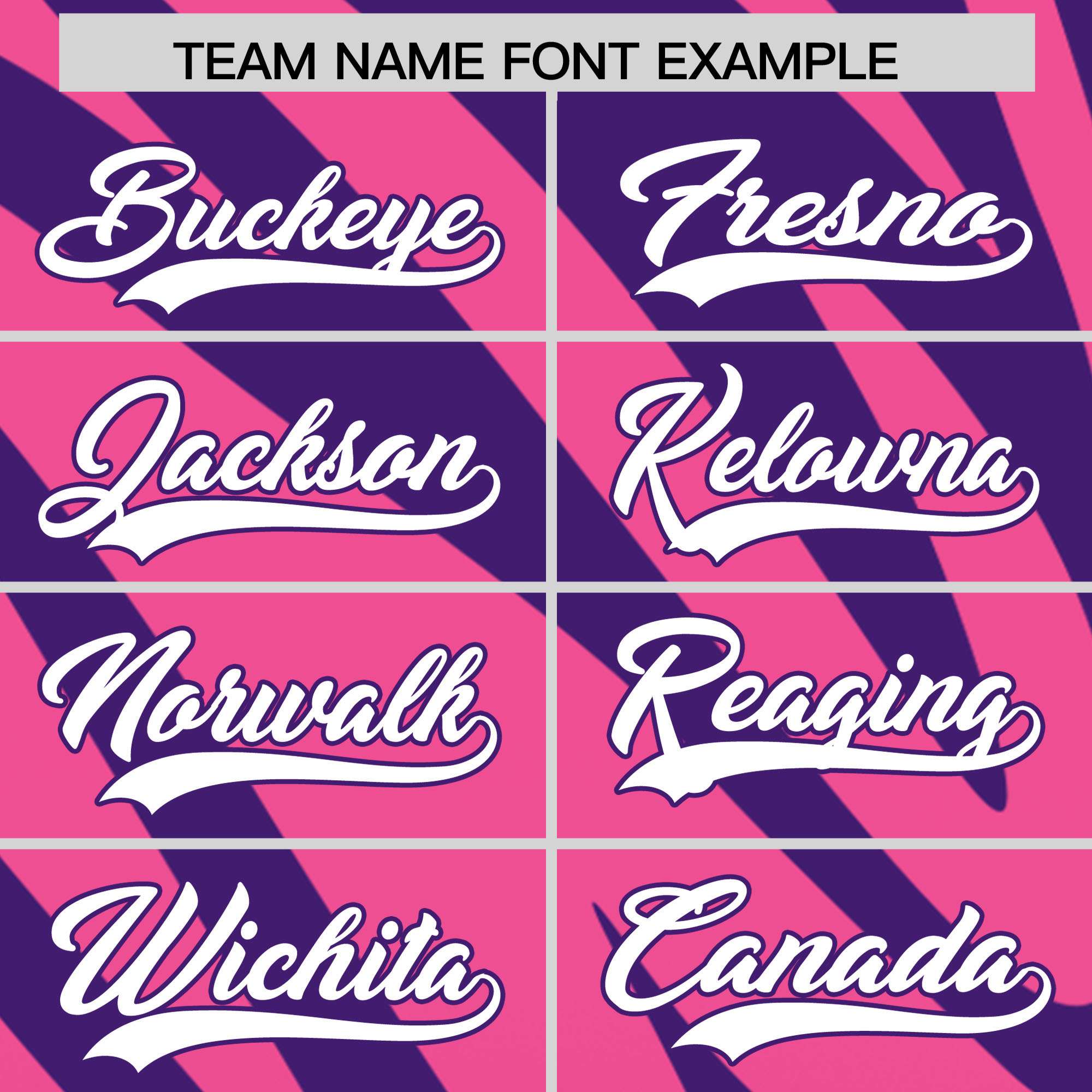 Custom Purple Pink Tiger Stripe Gradient Animal Print Personalized Team Shirt Baseball Jersey