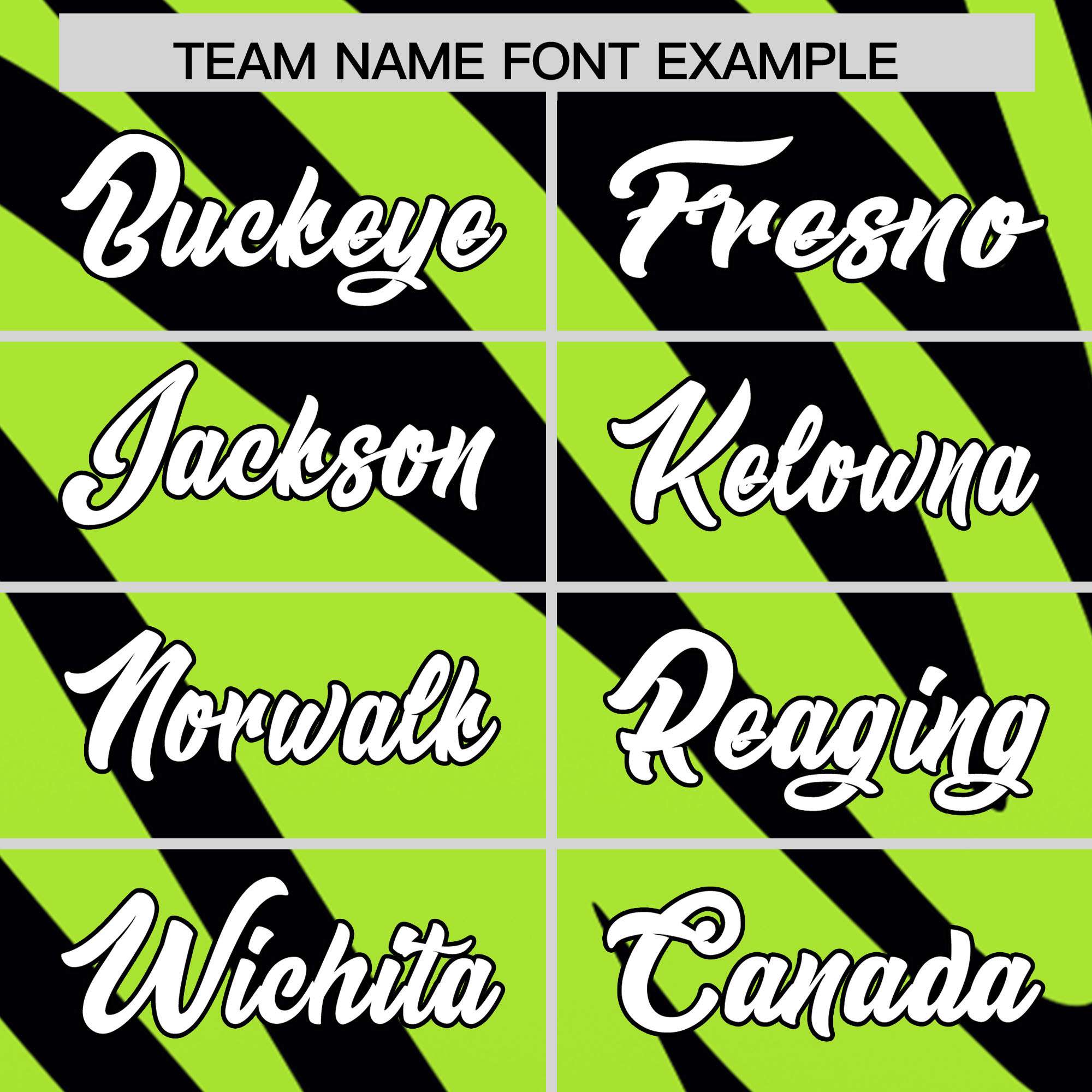 Custom Neon Green Black Tiger Stripe Gradient Animal Print Personalized Team Shirt Baseball Jersey