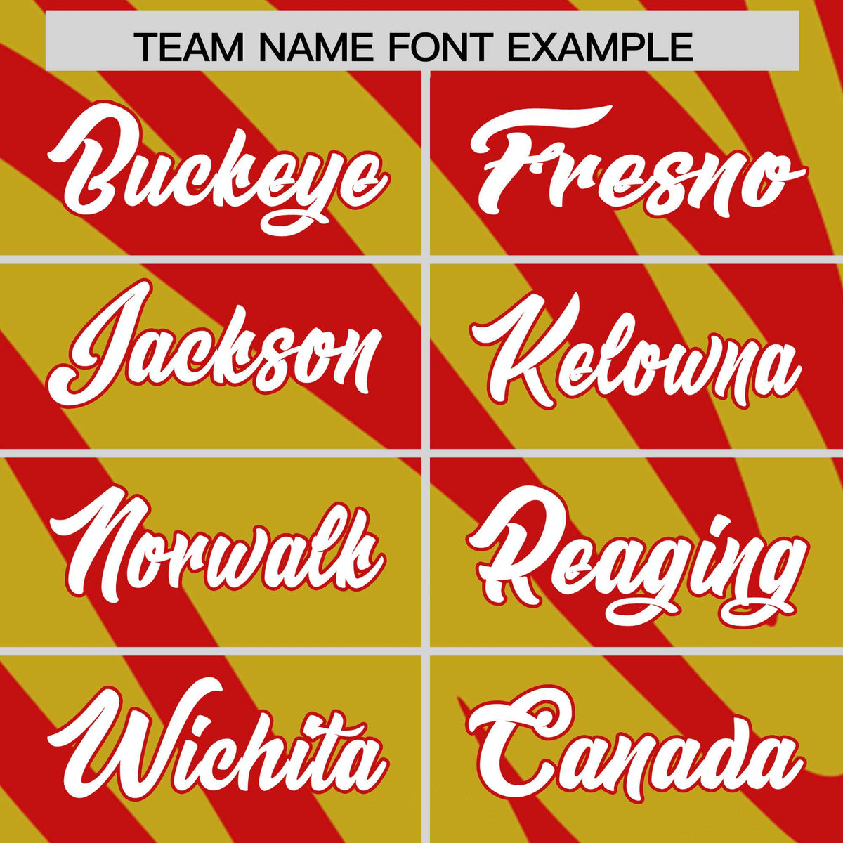 Custom Old Gold Red Tiger Stripe Gradient Animal Print Personalized Team Shirt Baseball Jersey