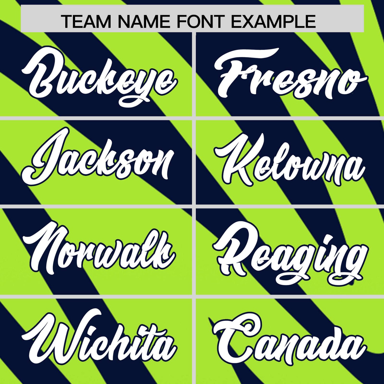 Custom Navy Neon Green Tiger Stripe Gradient Animal Print Personalized Team Shirt Baseball Jersey