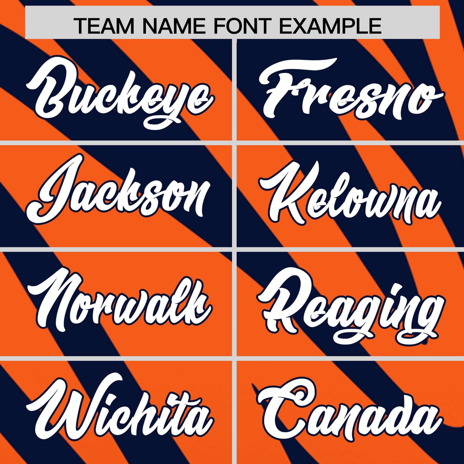 Custom Navy Orange Tiger Stripe Gradient Animal Print Personalized Team Shirt Baseball Jersey