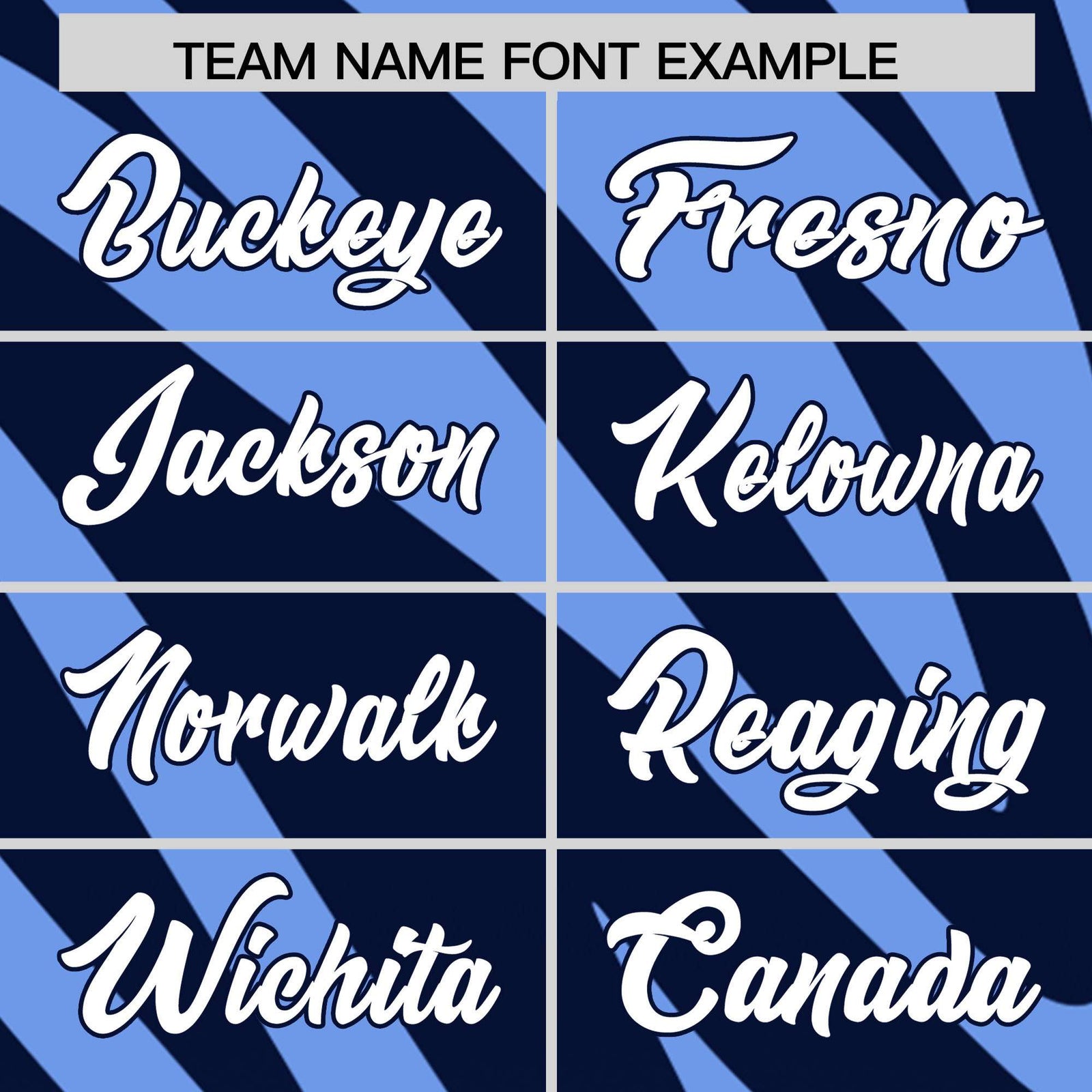 Custom Light Blue Navy Tiger Stripe Gradient Animal Print Personalized Team Shirt Baseball Jersey