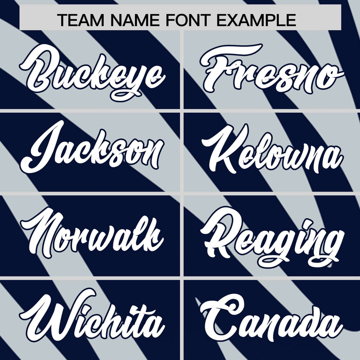 Custom Navy Silver Tiger Stripe Gradient Animal Print Personalized Team Shirt Baseball Jersey