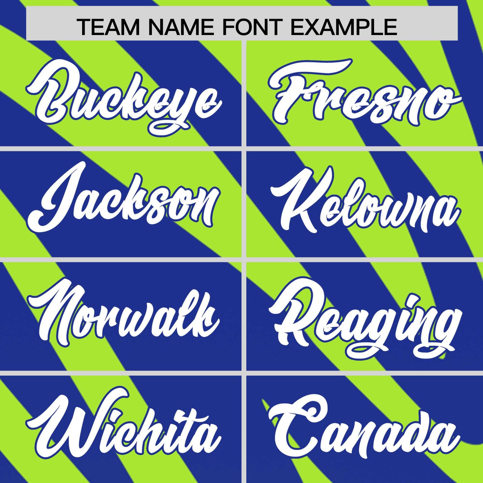 Custom Neon Green Royal Tiger Stripe Gradient Animal Print Personalized Team Shirt Baseball Jersey