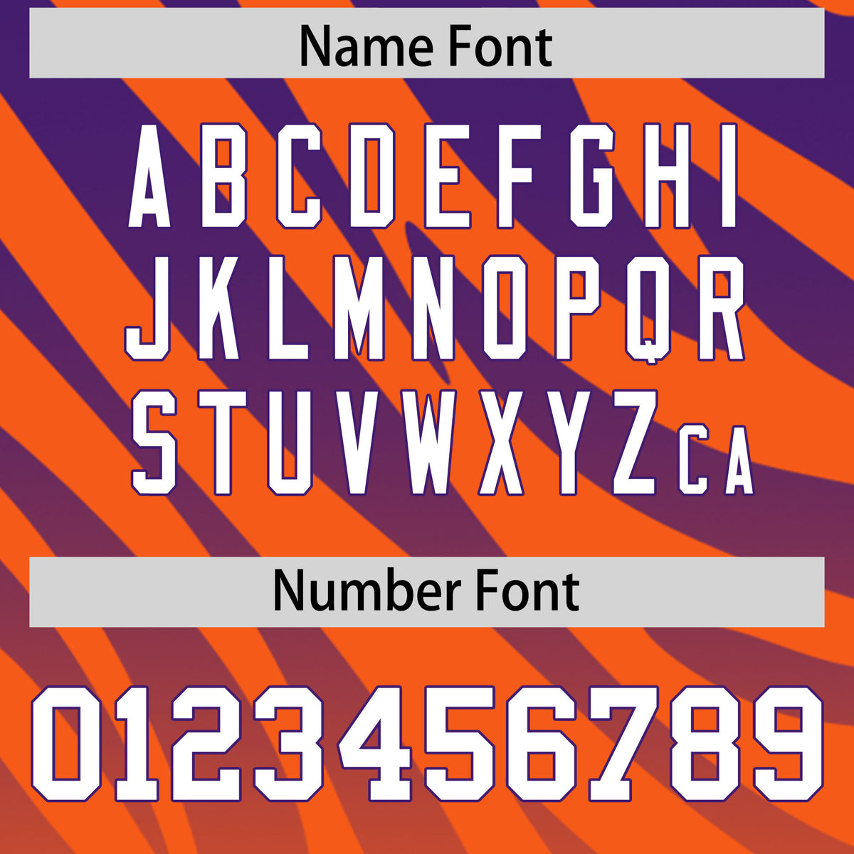 Custom Purple Orange Tiger Stripe Gradient Animal Print Personalized Team Shirt Baseball Jersey