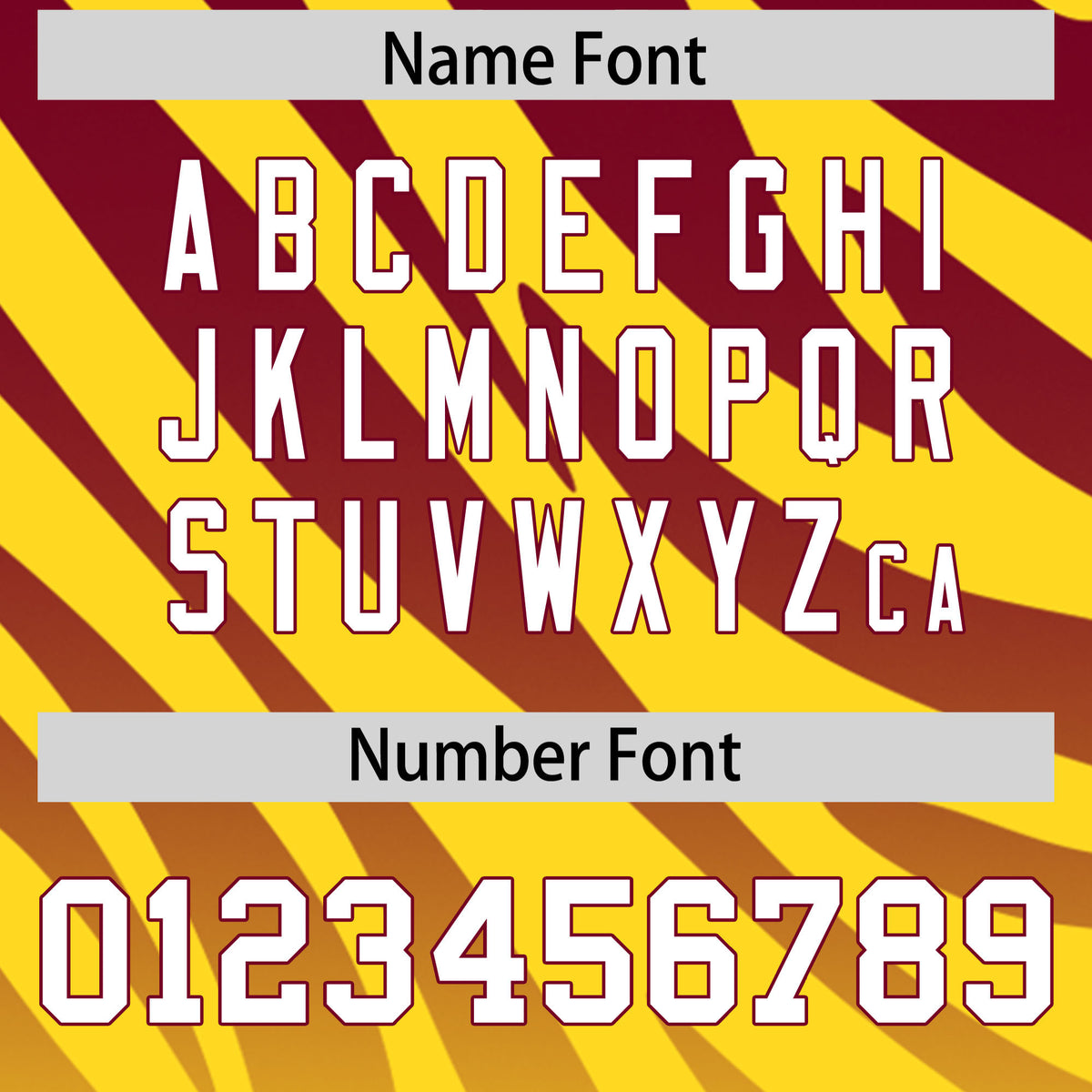 Custom Gold Crimson Tiger Stripe Gradient Animal Print Personalized Team Shirt Baseball Jersey