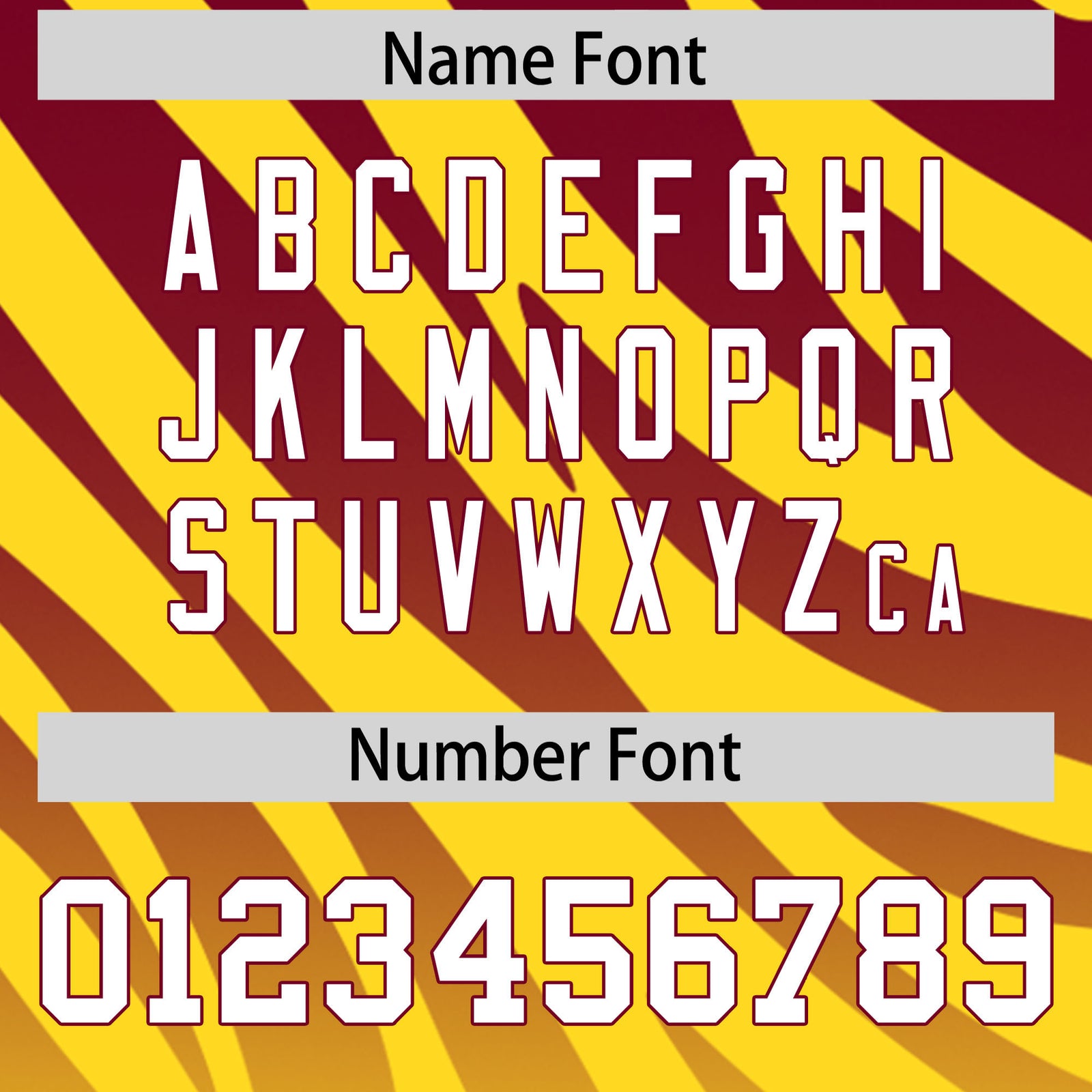 Custom Gold Crimson Tiger Stripe Gradient Animal Print Personalized Team Shirt Baseball Jersey