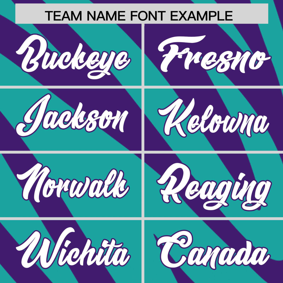 Custom Purple Aqua Tiger Stripe Gradient Animal Print Personalized Team Shirt Baseball Jersey