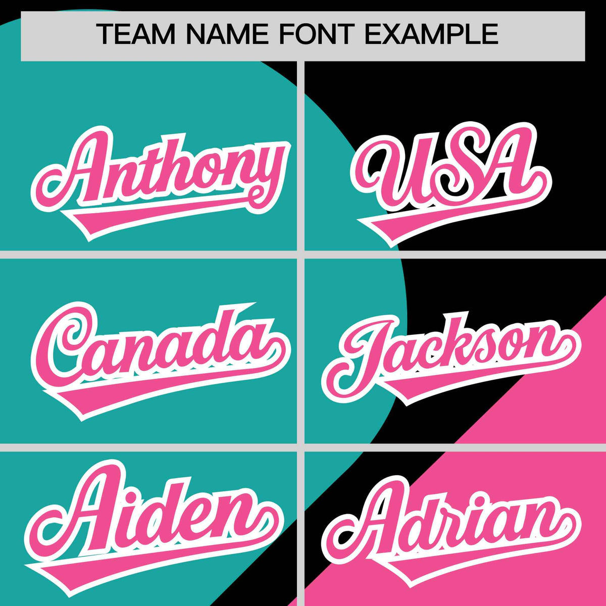 Custom Black Aqua-Pink Color Block Personalized Half Heart Pattern Authentic Baseball Jersey