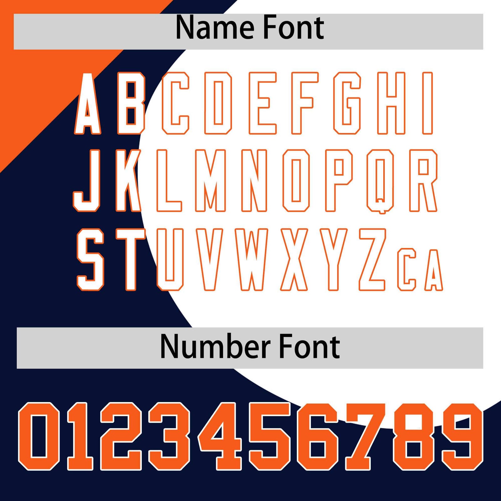 Custom Navy Orange-White Color Block Personalized Half Heart Pattern Authentic Baseball Jersey