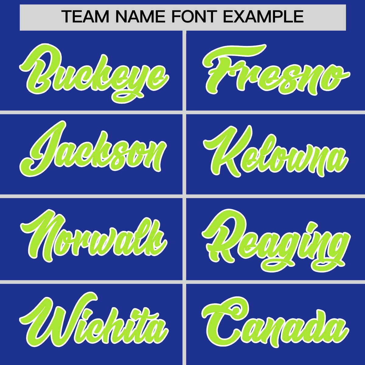 Custom Royal Blue Neon Green Side Camo Style Personalization Baseball Jersey| KXKSHOP