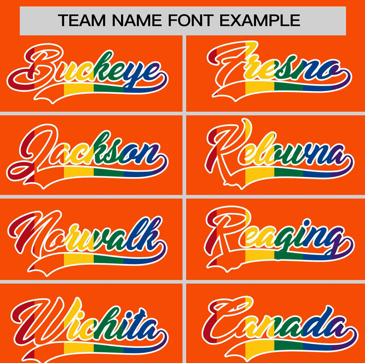 Custom Orange LGBT Rainbow For Pride Month Classic Style Authentic Baseball Jersey