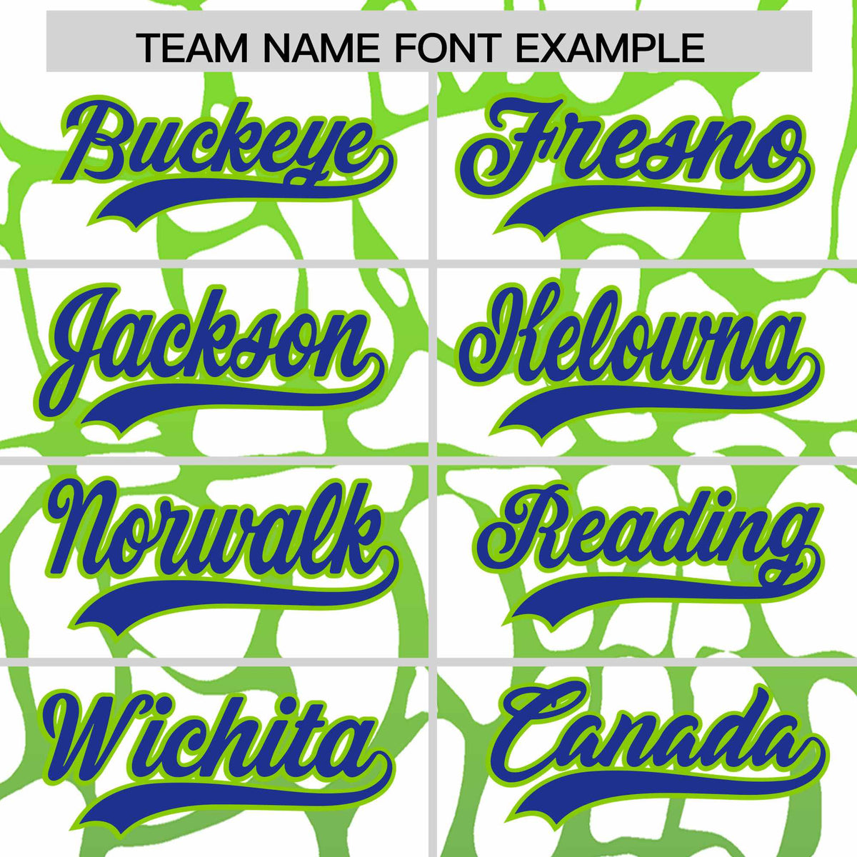 Custom Neon Green Royal Giraffe Graffiti Pattern Authentic Baseball Jersey