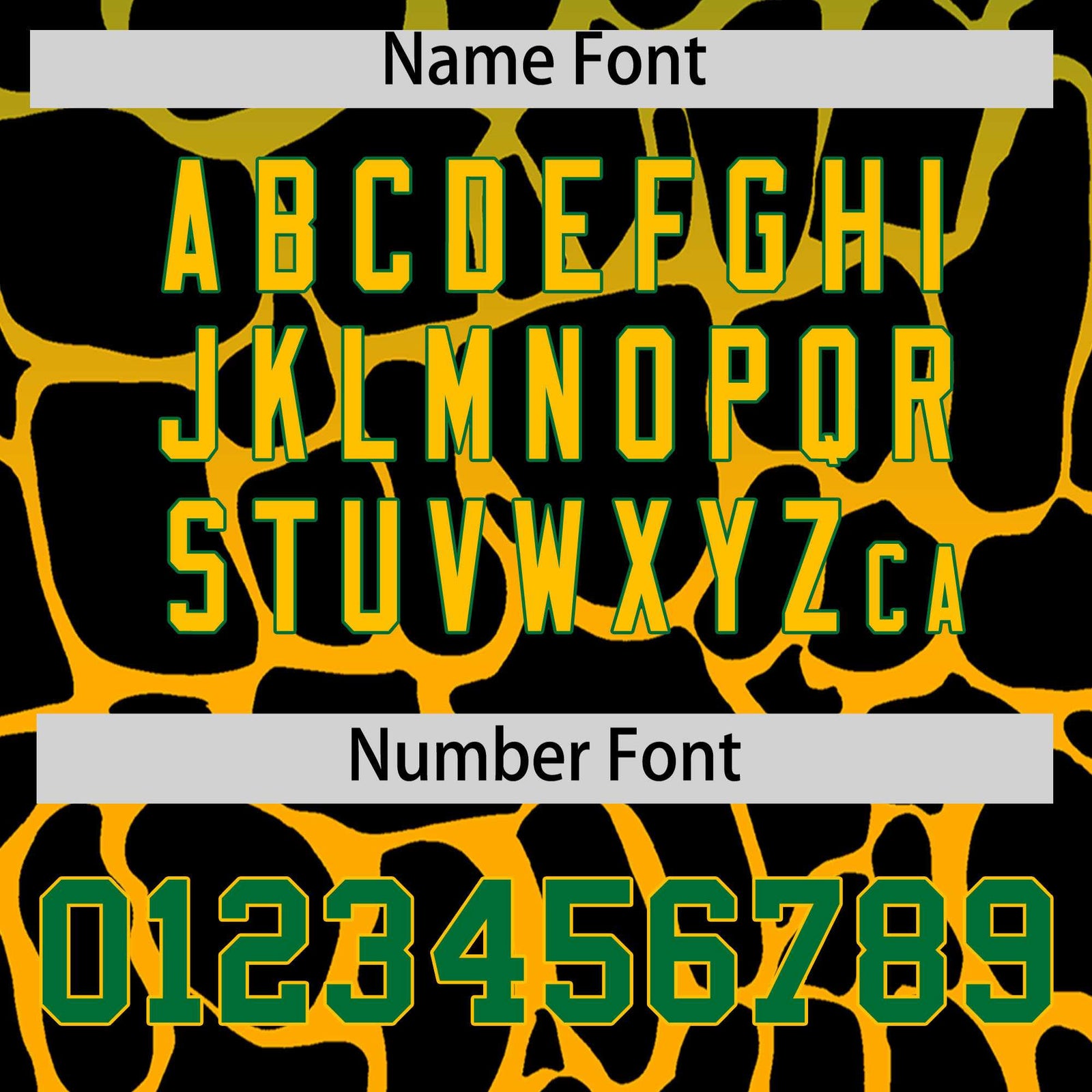 Custom Kelly Green Yellow Giraffe Graffiti Pattern Authentic Baseball Jersey