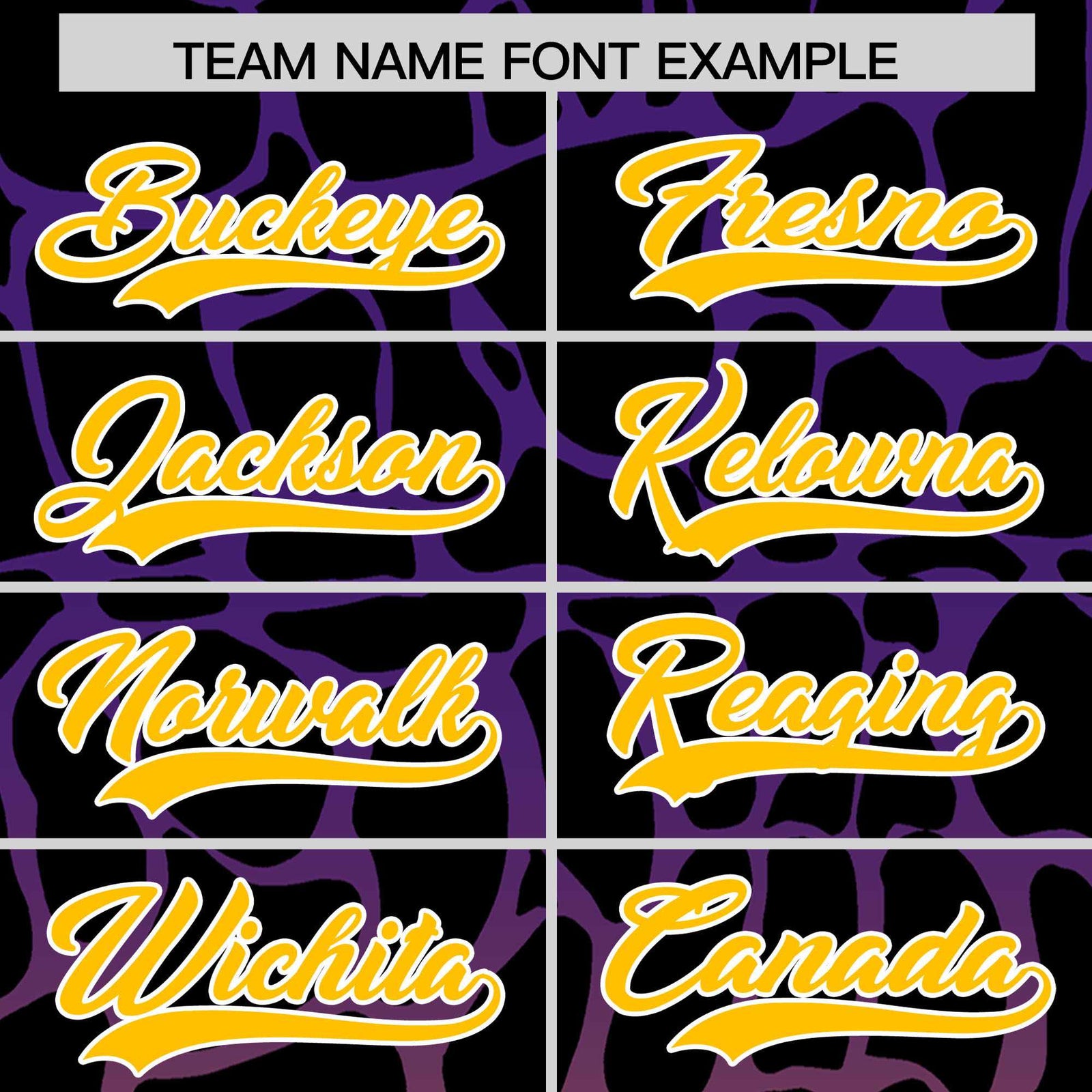 Custom Purple Gold Giraffe Graffiti Pattern Authentic Baseball Jersey