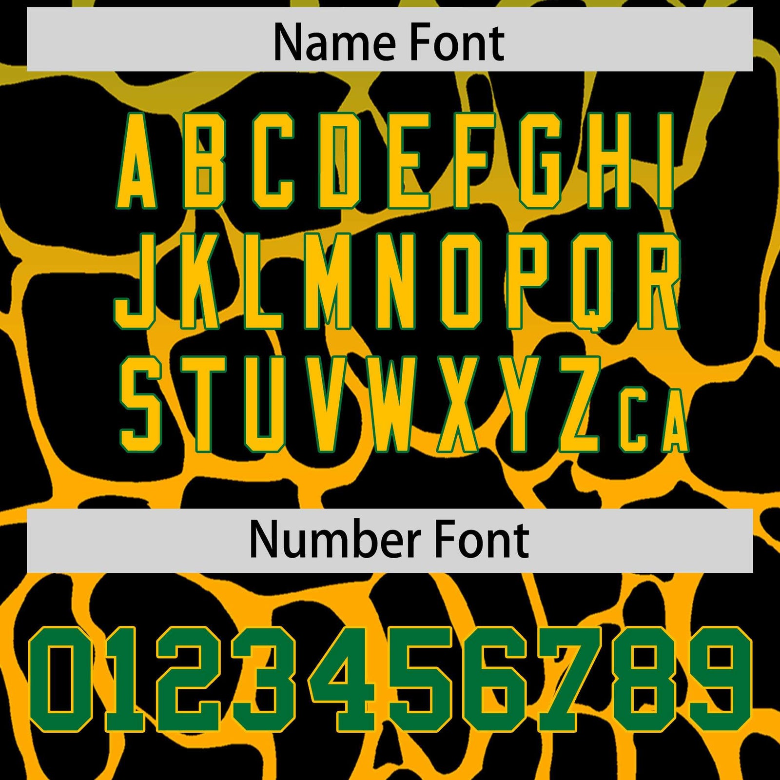 Custom Kelly Green Yellow Giraffe Graffiti Pattern Authentic Baseball Jersey