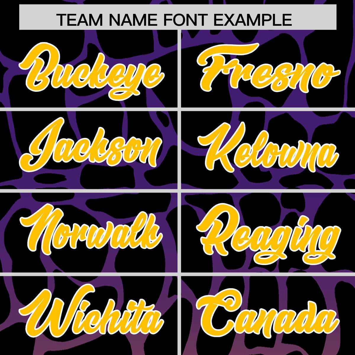 Custom Purple Gold Giraffe Graffiti Pattern Authentic Baseball Jersey