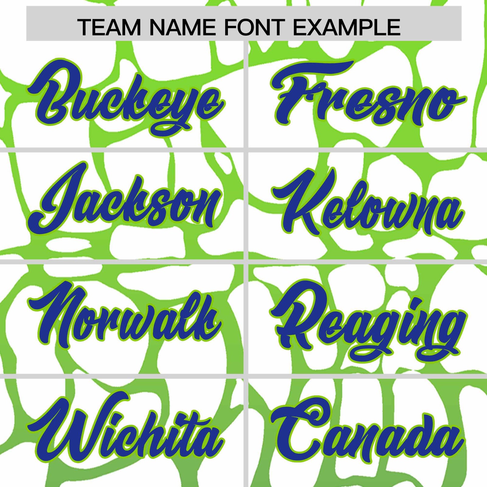 Custom Neon Green Royal Giraffe Graffiti Pattern Authentic Baseball Jersey