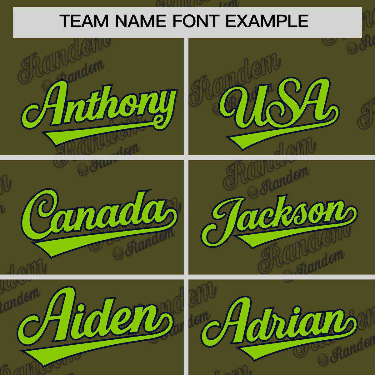 Custom Olive Neon Green Full Button Text Graffiti Pattern Authentic Baseball Jersey