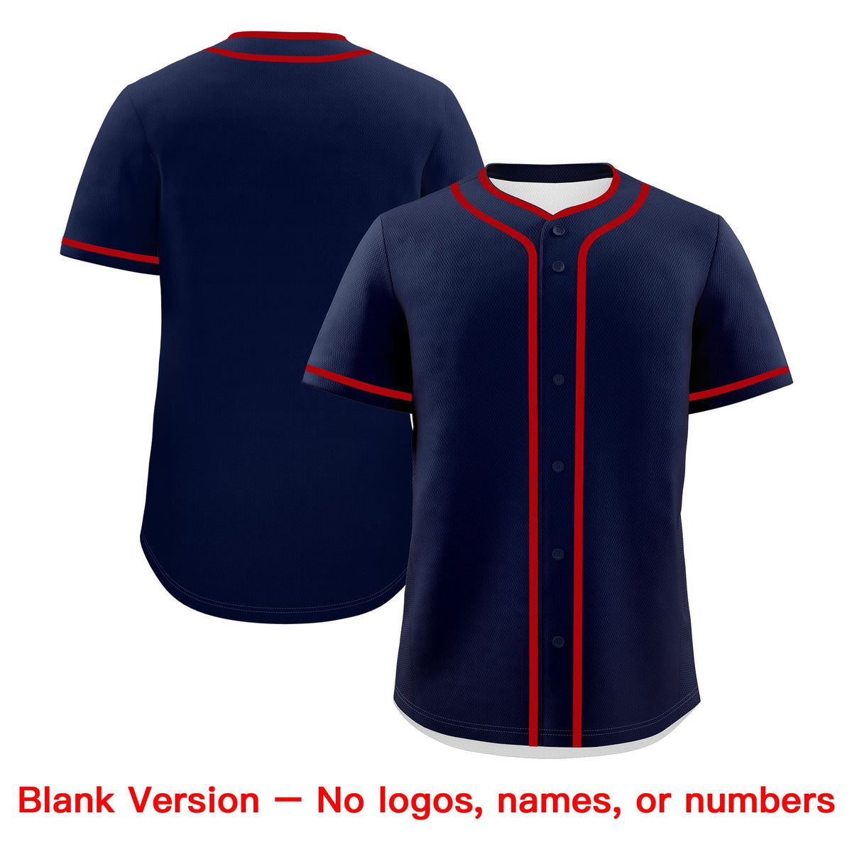 Custom Navy White Red Classic Style Father's Day Quick Dry Baseball Jersey| KXKSHOP