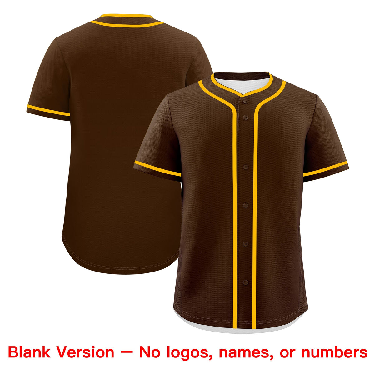 Custom Brown Yellow White Classic Style Father's Day Quick Dry Baseball Jersey| KXKSHOP